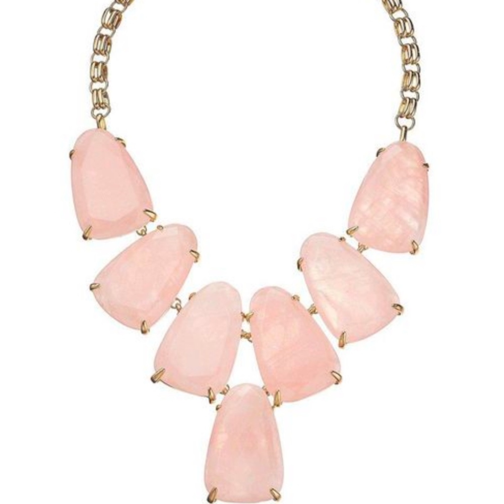 Kendra Scott Harlow Statement Necklace Rose Quartz